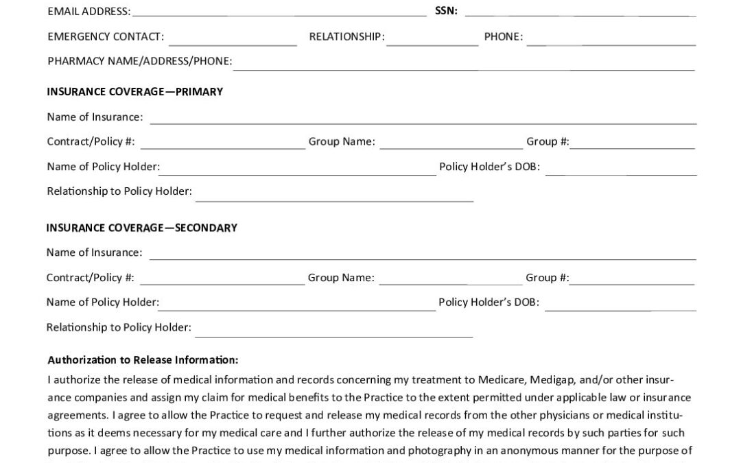 OAKS_Patient_Update_Form | The Oaks Family Health